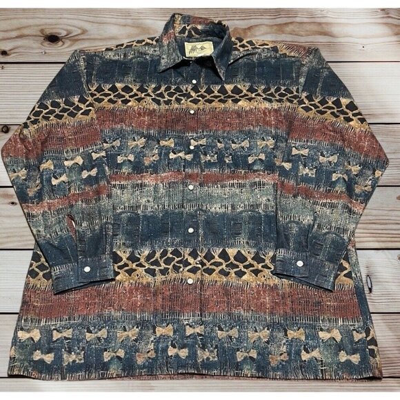 Fulton Street‎ Shirt Works Size XLT Animal Print Cabincore Rustic Classic VTG - Picture 1 of 9